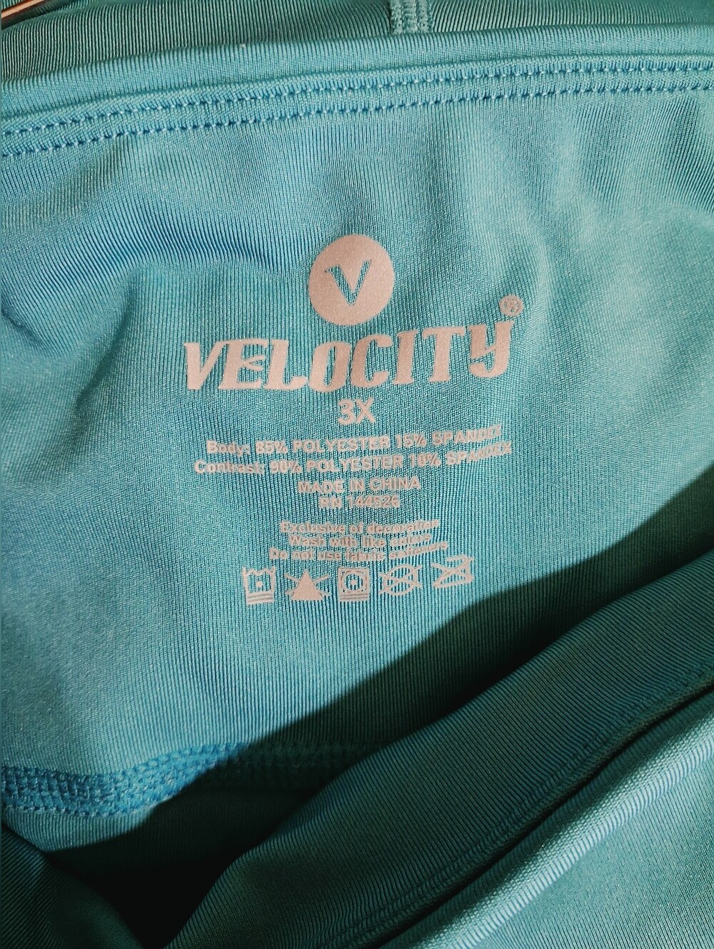 New 3X Velocity Teal Capri Leggings - Picture 3 of 5